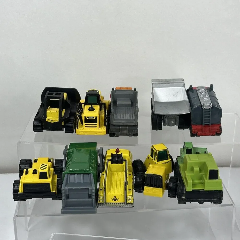 Tonka Construction Lot Tanker Snow Plow Bulldozer Garbage Dump Truck Loader
